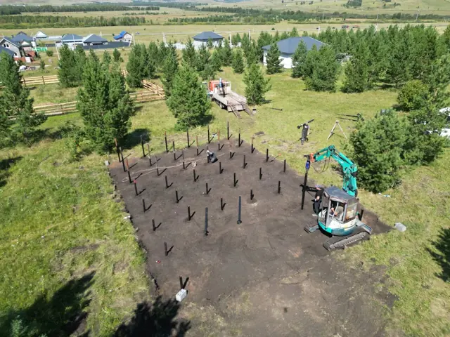 Ташбулатово: барнхаус — свайный фундамент, 2026, фото 1