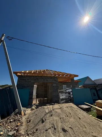 Ташбулатово: дом из газоблока — фундамент, кладка, стропильная система, фото 2