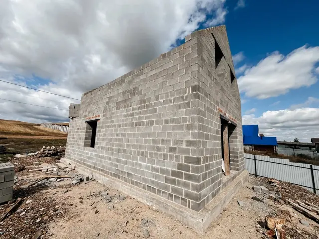 Ташбулатово: дом с мансардой — коробка из газоблока, фото 2