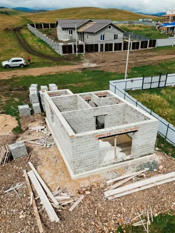 Ташбулатово: дом с мансардой — коробка из газоблока, фото 3